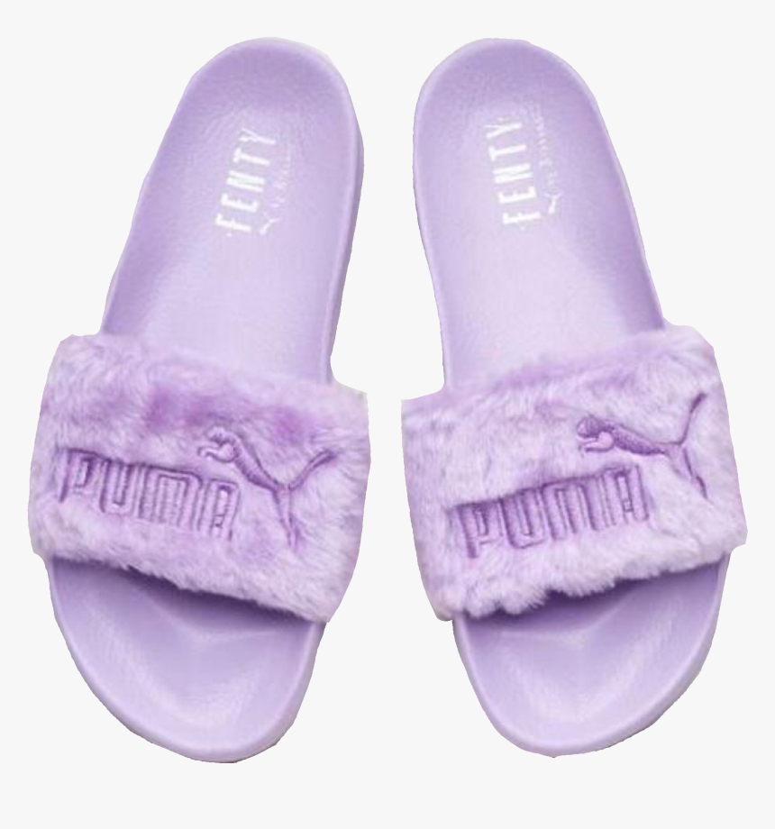 fur puma slides