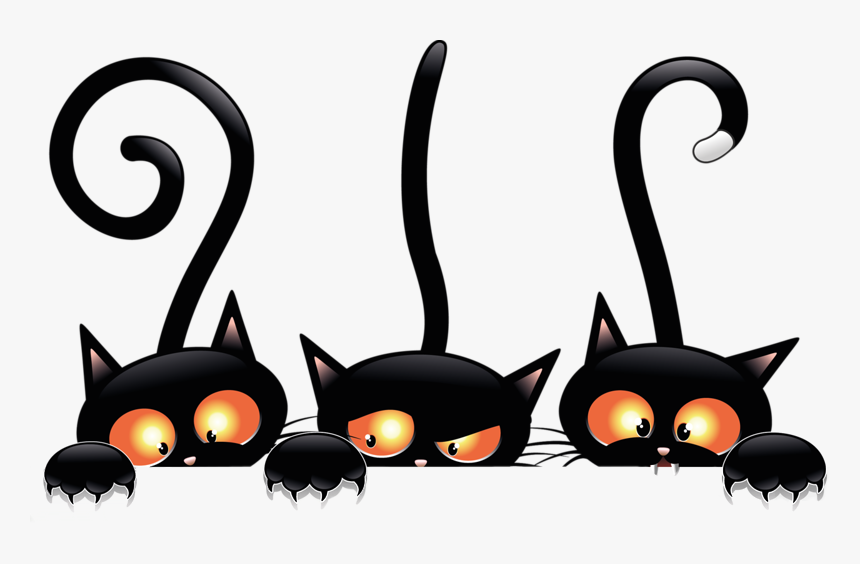 3 Black Cats Halloween, HD Png Download, Free Download