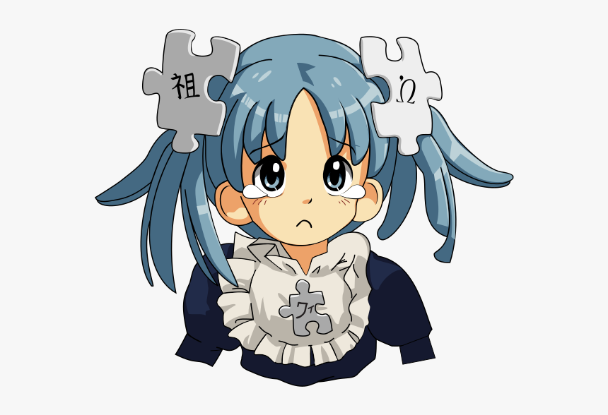 File - Wikipe-tan Tears - Svg - Cartoon, HD Png Download, Free Download