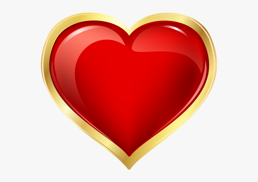 Heart Png - Red And Gold Heart Clipart, Transparent Png, Free Download