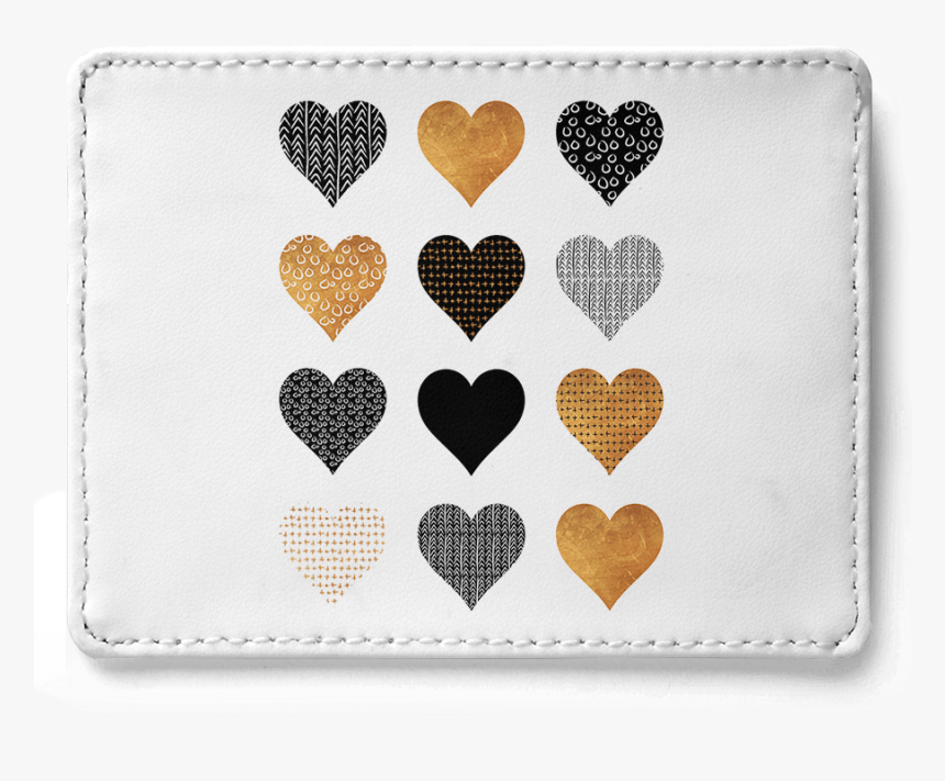 Dailyobjects Gold Hearts Skinny Fit Card Wallet Buy - Heart, HD Png Download, Free Download