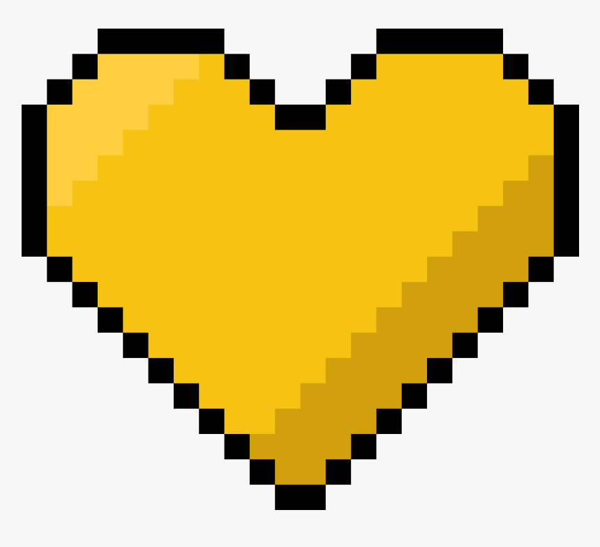 Heart Of Gold - Yellow Heart Minecraft Png, Transparent Png, Free Download