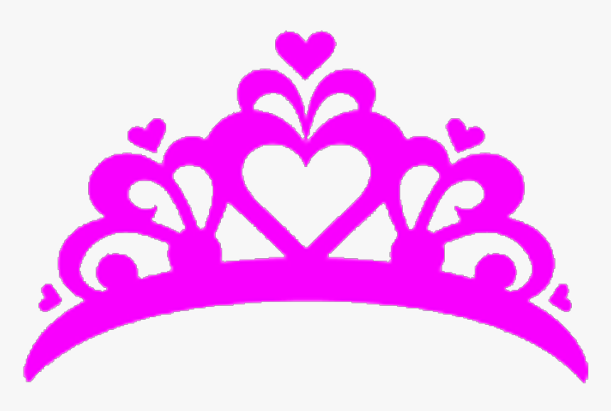 Tiara Heart Princess Crown Pink Freetoedit Clipart - Princess Crown Logo Png, Transparent Png, Free Download