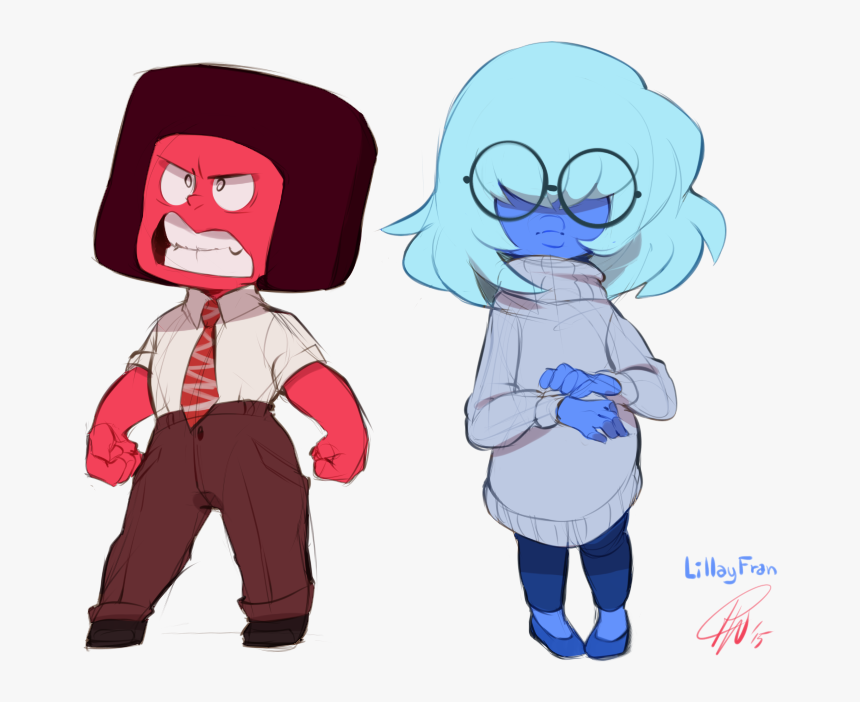 Inside Out Saphire And Ruby From Su (steven - Ruby Steven Universe Oc, HD Png Download, Free Download
