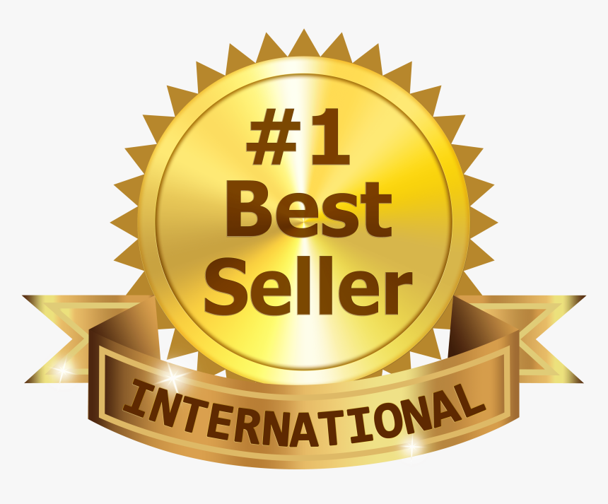 Best 1 International Best Seller Ribbon - #1 International Best Seller Badge, HD Png Download, Free Download