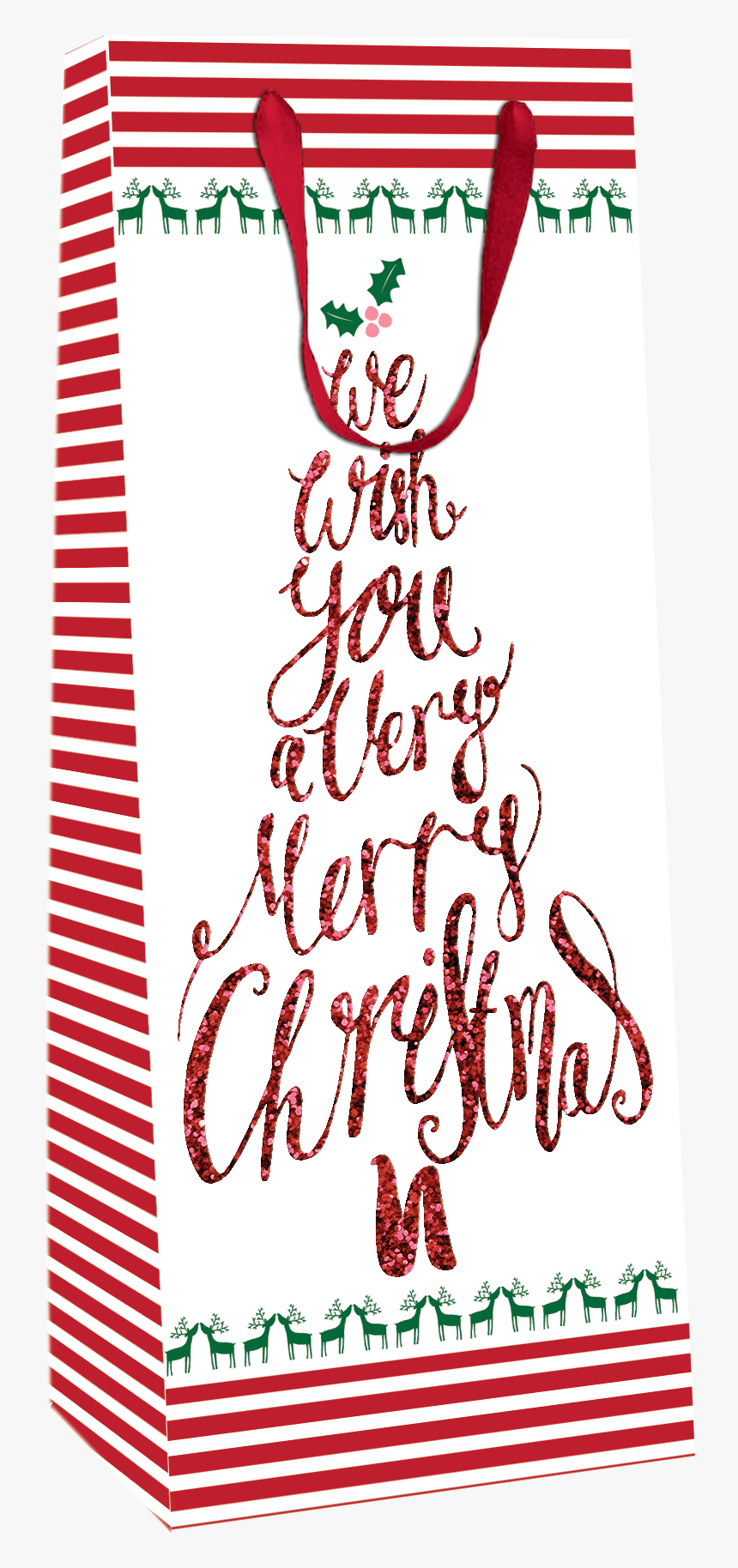 We Wish You Merry Christmas Christmas Bottle Bag Christmas - Illustration, HD Png Download, Free Download