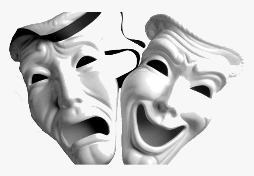 Black Masquerade Mask Png Drama - Theater Masks, Transparent Png, Free Download