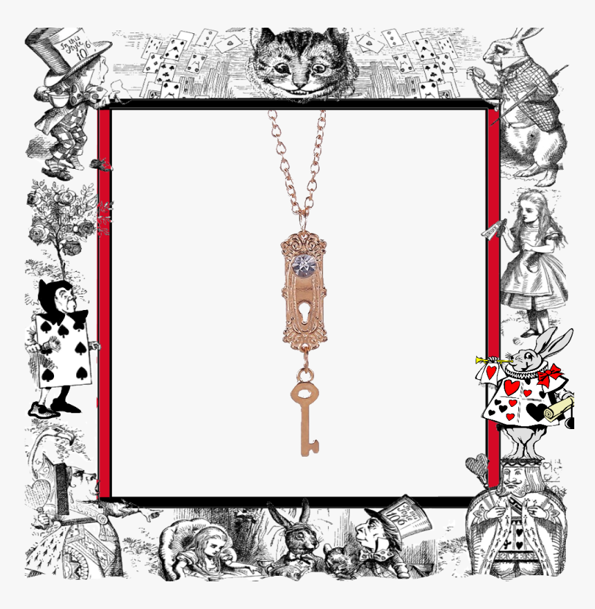 Necklace Lock With Key, Alice In Wonderland Clipart - Alice In Wonderland, HD Png Download, Free Download