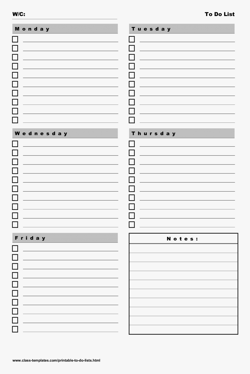 Microsoft Word To Do List Template Do List Format Microsoft - Weekly Planner And To Do List Template, HD Png Download, Free Download