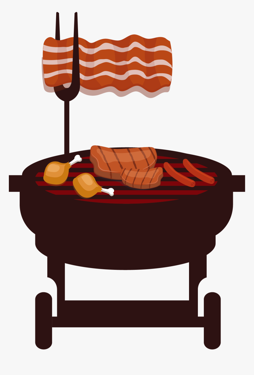 Grilling Clipart Picnic Table Umbrella - Churrasco Png, Transparent Png, Free Download