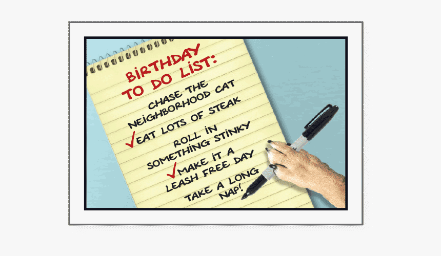 Birthday To Do List, HD Png Download, Free Download