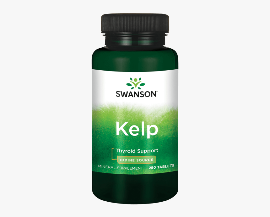 Swanson Kelp Iodine Source 225 Mcg 250 Tabs - Kelp Swanson, HD Png Download, Free Download