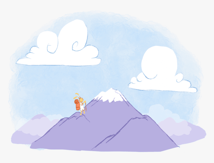 Work Climbing A Mountain - Illustration, HD Png Download, Free Download