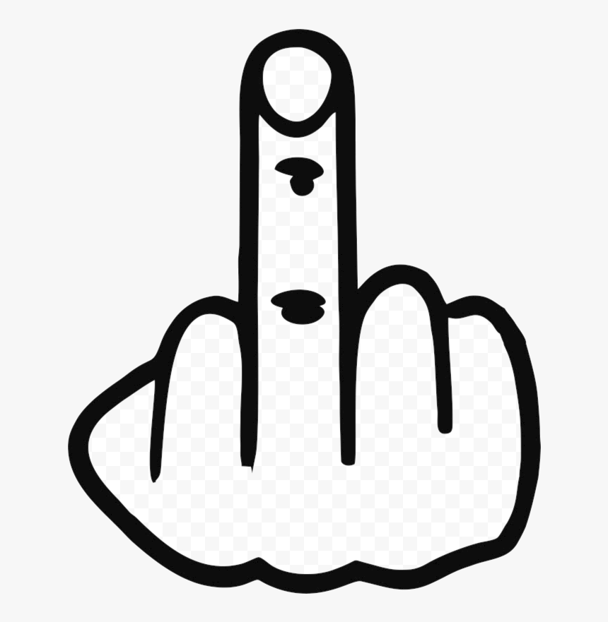 Middle Finger Free Fuck You Fingers Clipart Transparent - Fuck Sticker, HD Png Download, Free Download