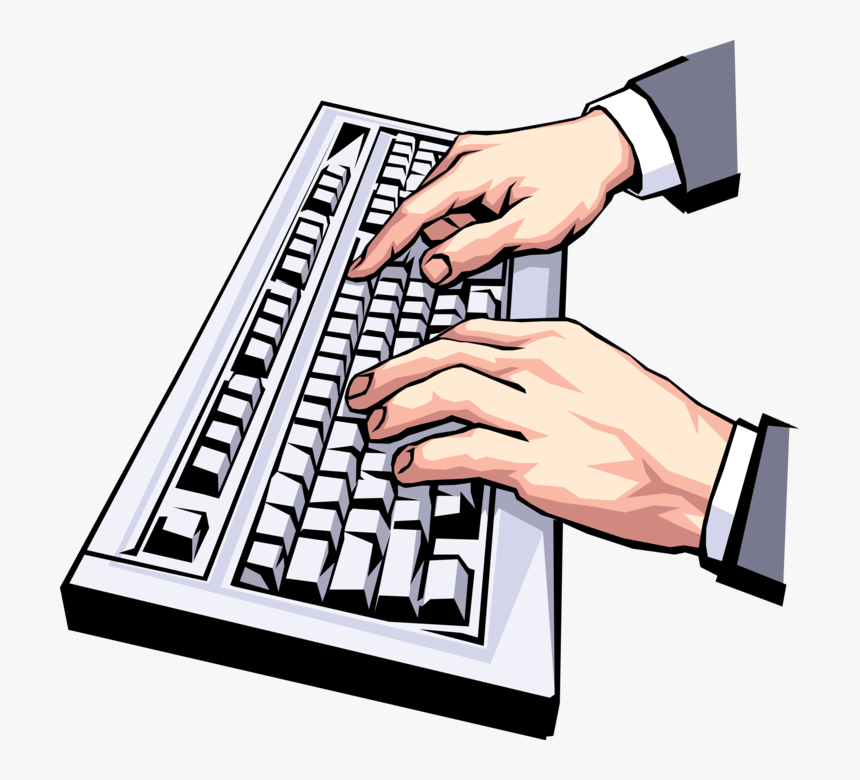 Transparent Keyboard Clipart - Typing On Keyboard Png, Png Download, Free Download