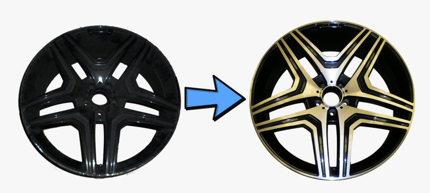 Llanta Negra A Negro Brillo Pulido Diamantado - Vauxhall Motors, HD Png Download, Free Download