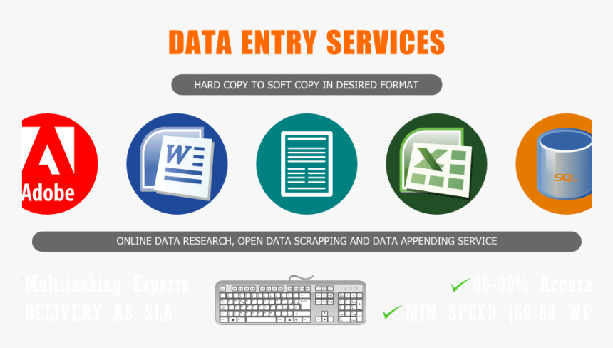 Transparent Typing Png - Data Entry Work Logo, Png Download, Free Download