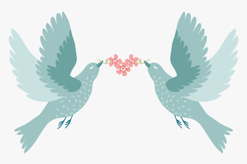 Bird Wedding Invitation Paper - Wedding Love Birds Png, Transparent Png, Free Download