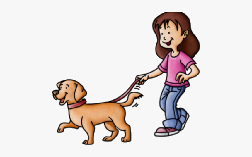 Dog Walking Pets Clipart Walker Clip Art Transparent - Walk The Dog Clipart, HD Png Download, Free Download