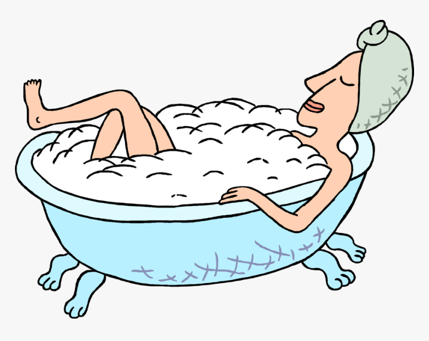 Relax Clipart Bubblebath - Taking A Bath Clipart, HD Png Download, Free Download