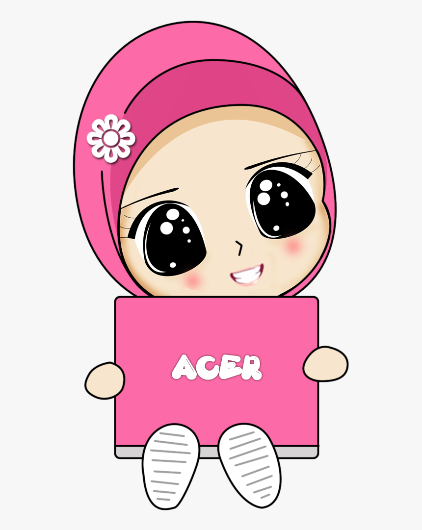 Transparent Hijab Clipart - Cute Cartoon Muslimah Girl, HD Png Download, Free Download