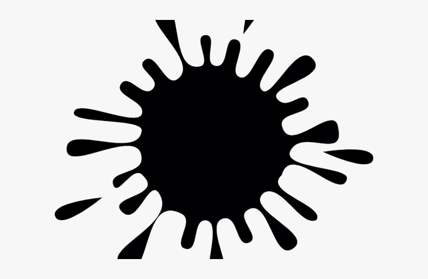 Ink Splatter Cliparts - Black Paint Splat Clipart, HD Png Download, Free Download