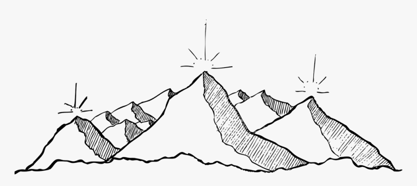 Drawn Mountain Transparent - Transparent Drawn Mountains Png, Png Download, Free Download