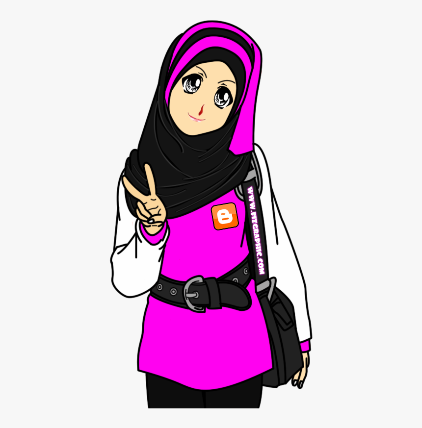 Fashion, Girl, And Hijab Image - Muslim Cartoon Pic Hijab, HD Png Download, Free Download