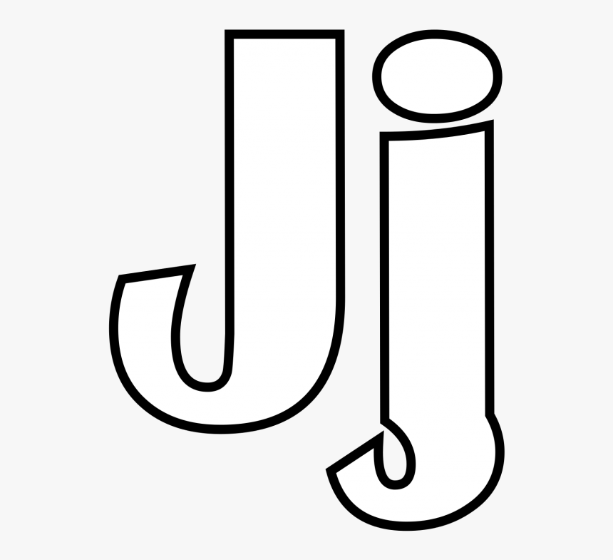 Letter J Clip Art Black And White - Letter J Capital And Small Coloring, HD Png Download, Free Download