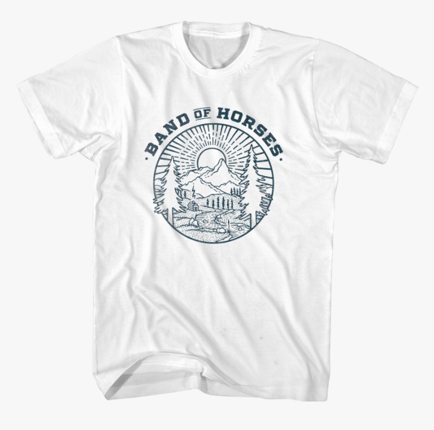 Mountain Landscape Tee - Band Of Horses T Shirt, HD Png Download, Free Download