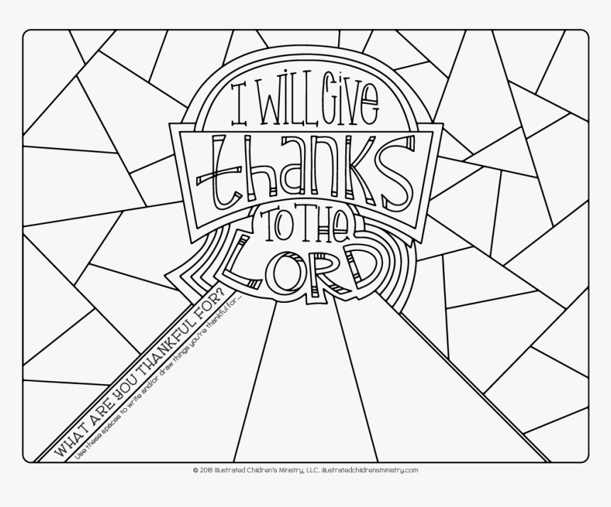 Give Thanks Coloring Page, HD Png Download, Free Download