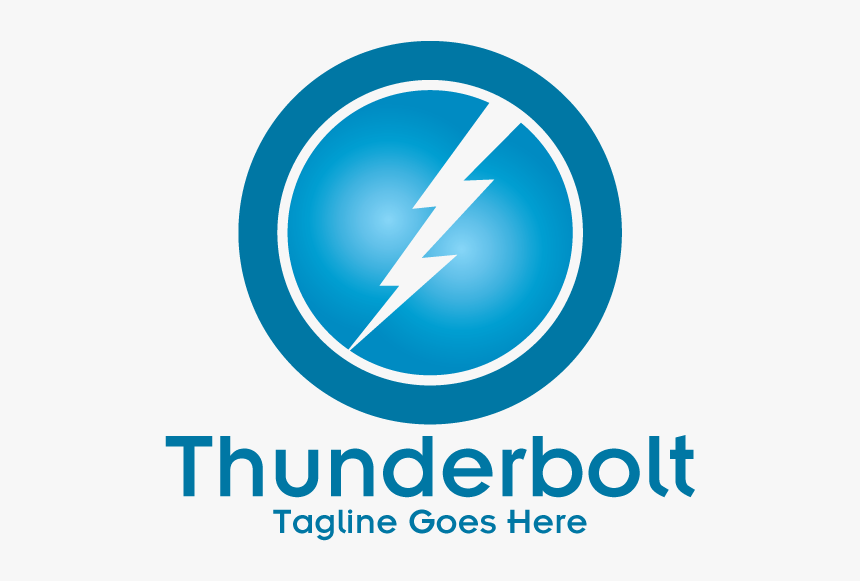 Circle Lightning Bolt Logo Design - Graphic Design, HD Png Download, Free Download