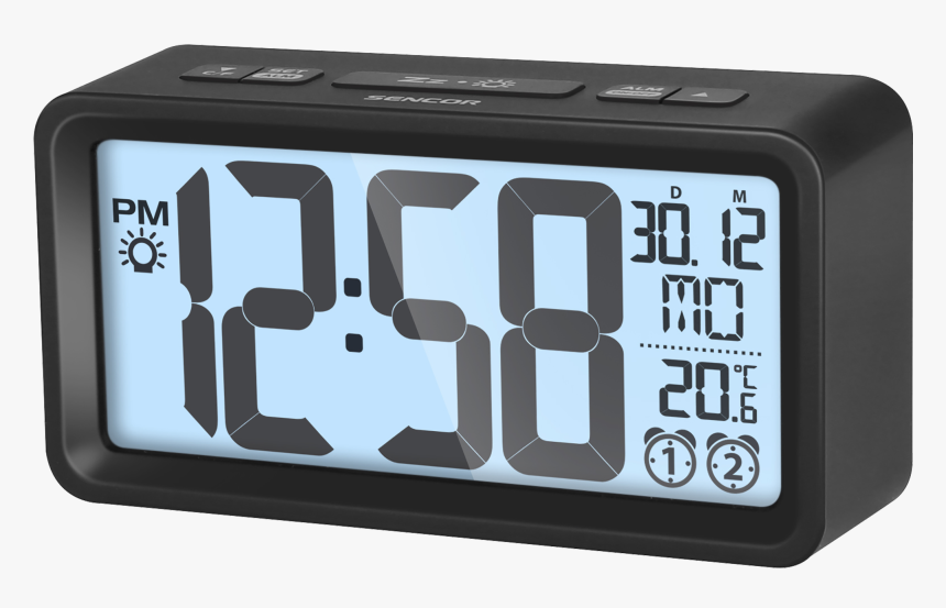 Digital Alarm Clock Png - Radio Clock, Transparent Png, Free Download