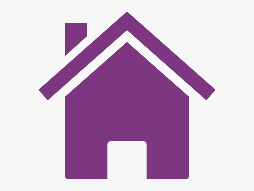 Clipart House Cartoon - House Clipart Purple, HD Png Download, Free Download