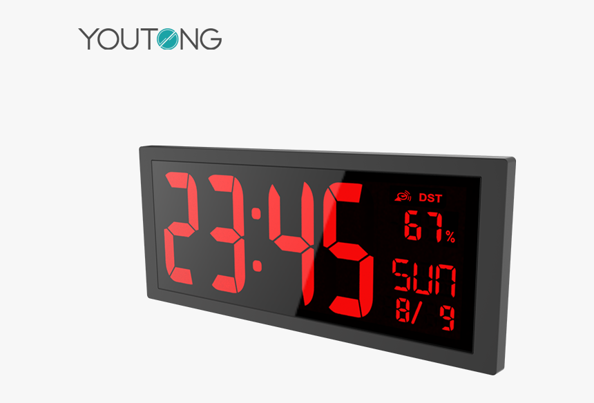 China Industrial Alarm Clock, China Industrial Alarm - Reloj Digital Numeros Rojos De Pared, HD Png Download, Free Download