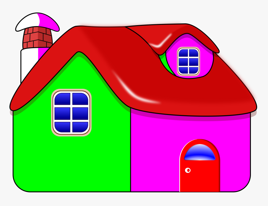 Transparent House Cartoon Png - Clipart Cartoon Colorful House, Png Download, Free Download