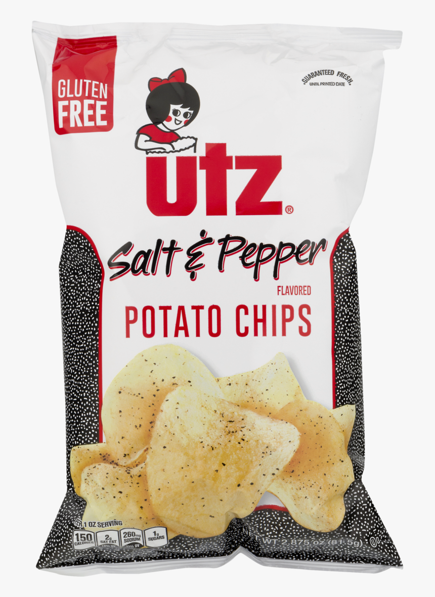 Utz Potato Chips, Salt & Pepper - Utz Salt And Pepper Potato Chips, HD Png Download, Free Download