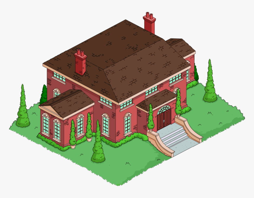 Cartoon Mansion Png - Mansao Wolfcastle Springfield Tapped Out, Transparent Png, Free Download