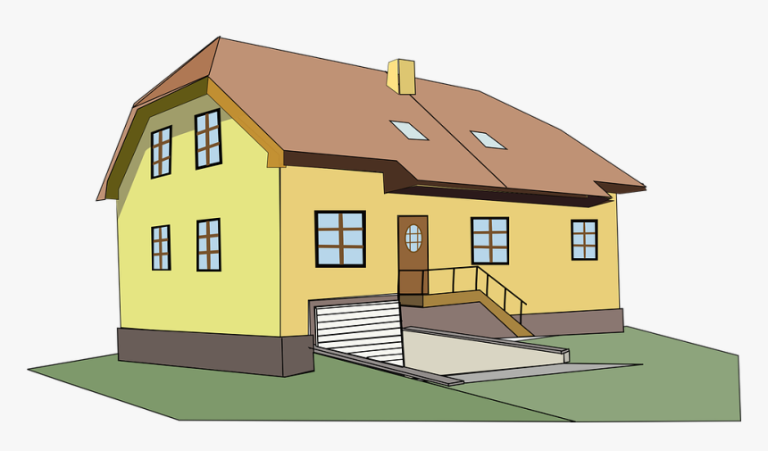 House, Home, 2-story, Yellow, Big, Residential - Home Clipart, HD Png Download, Free Download