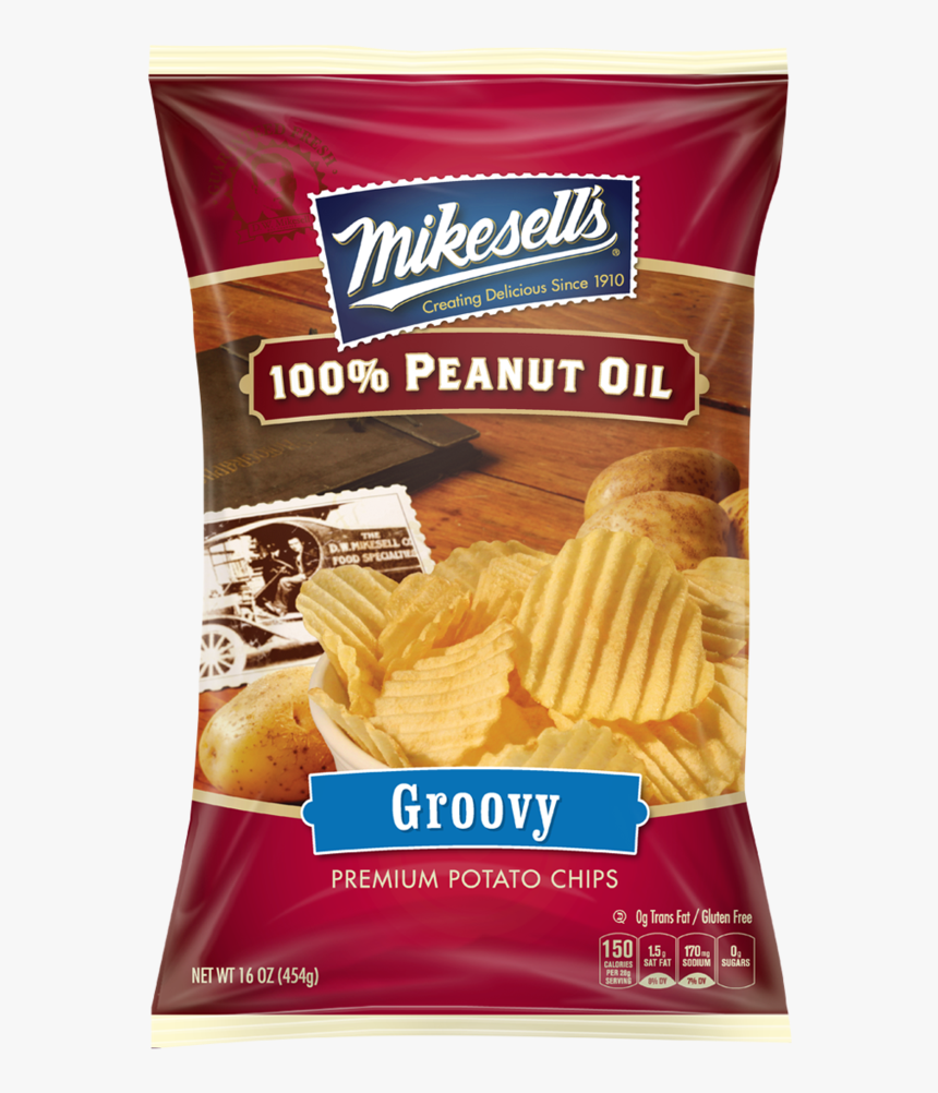 100% Peanut Oil Chips - Mike Sells Old Fashioned Potato Chips, HD Png Download, Free Download