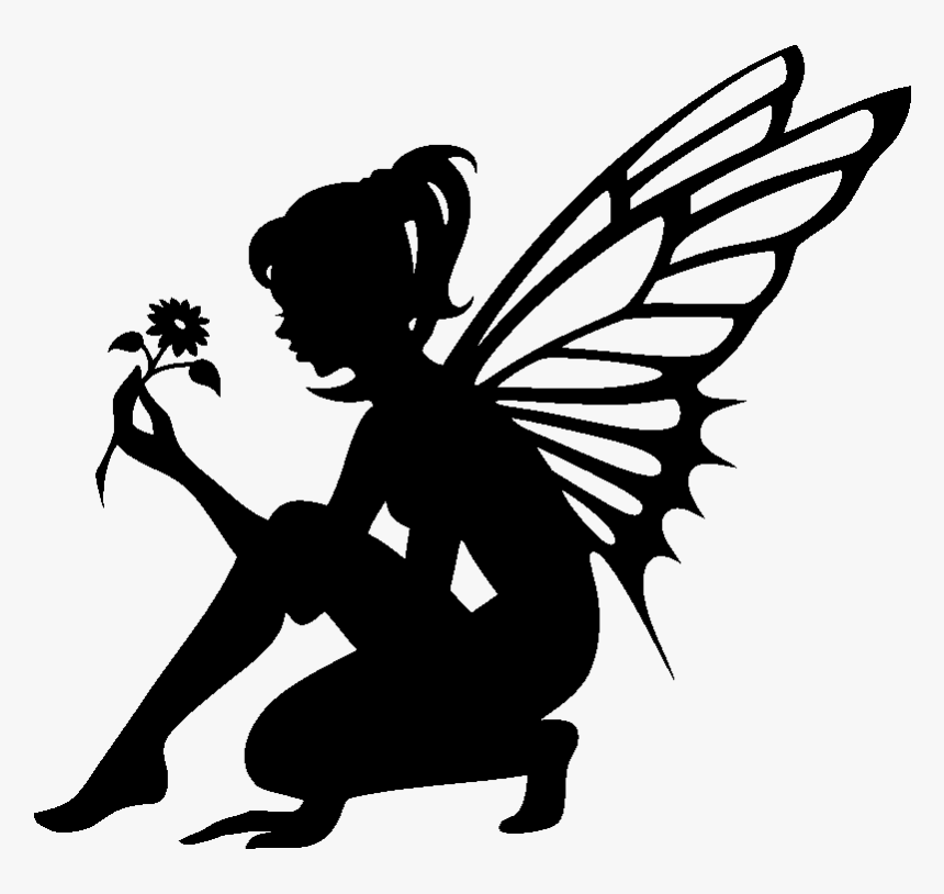 Disney Tooth Fairy Black And Clip Art - Printable Fairy Silhouette, HD Png Download, Free Download
