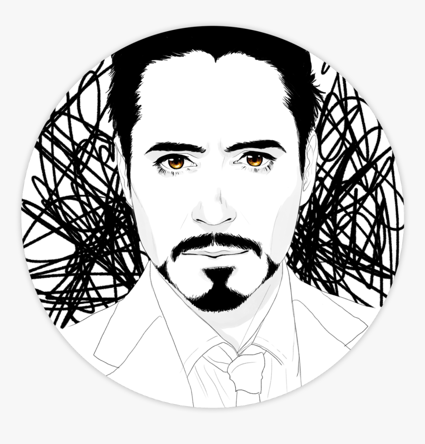 Robert Downey Jr Draw Sketch, HD Png Download, Free Download