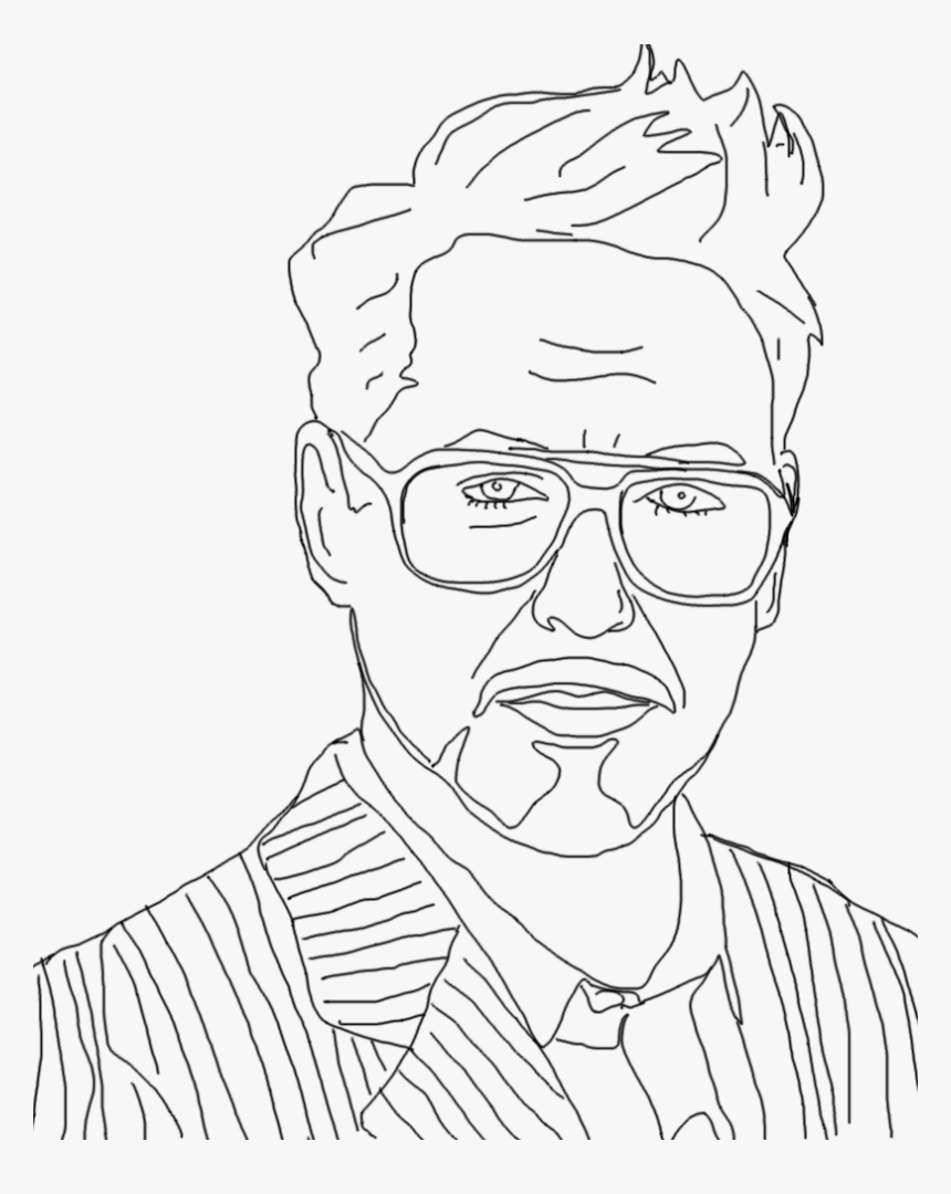 Robert Downey Jr Lineart - Robert Downey Jr Line Art, HD Png Download, Free Download