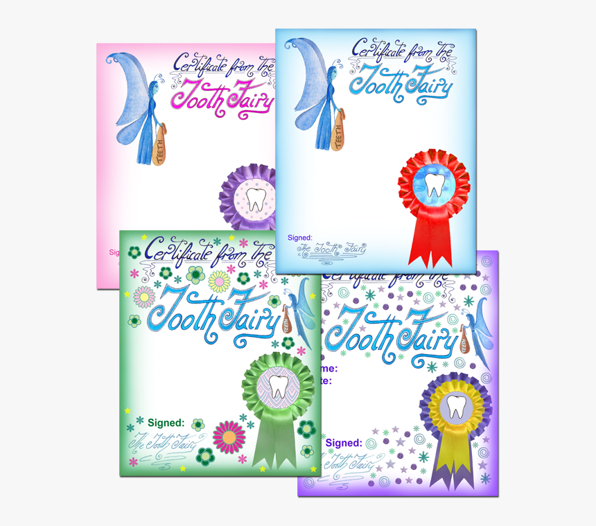 Free Printable Blank Tooth Fairy Certificate Templates - Tooth Fairy Certificate 1st Tooth, HD Png Download, Free Download