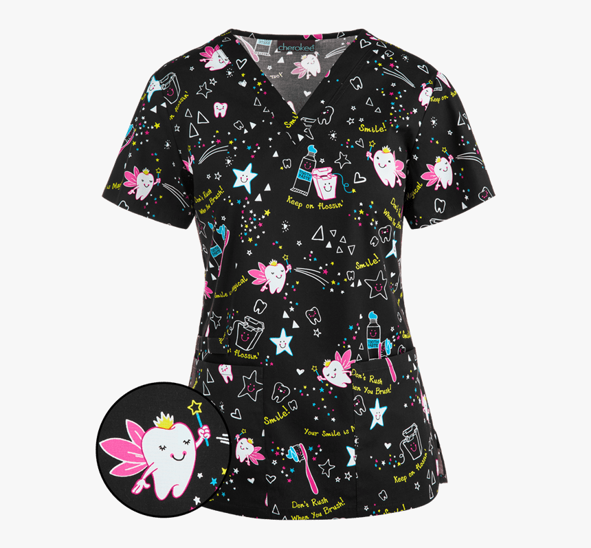 Tooth Fairy Scrub Top, HD Png Download - kindpng