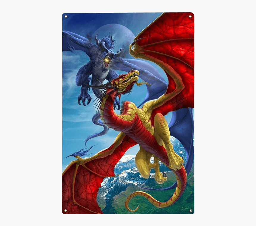 Slash And Burn Dragon Metal Sign - 5 5 Dragons Mtg Token, HD Png Download, Free Download