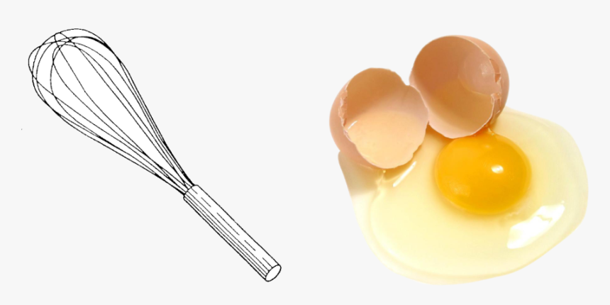 Whisk And Broken Egg - Egg White, HD Png Download, Free Download