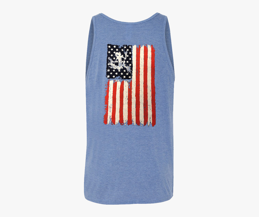 Blue Bone Frog Tank Top With Strength And Honor - Flag Of The United States, HD Png Download, Free Download
