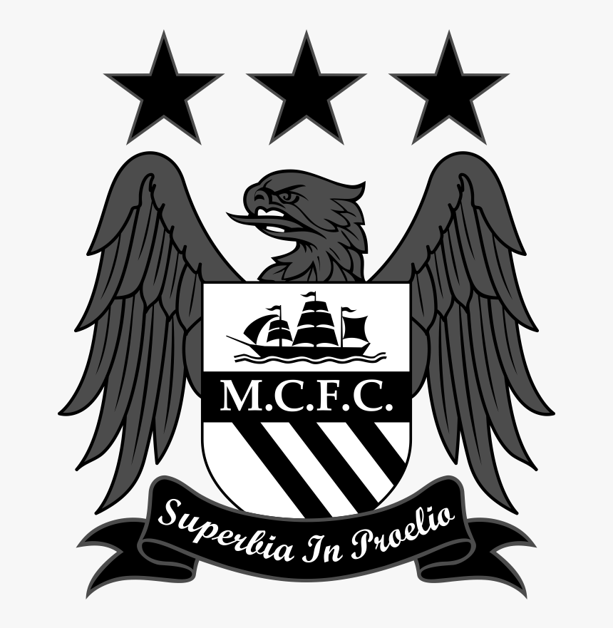 Manchester City Logo Black And White Png , Png Download - Man City Logo Vector, Transparent Png, Free Download