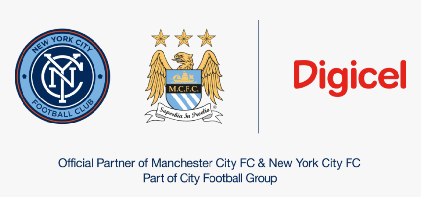 Digicel Partnership Lockup - New York Man City, HD Png Download, Free Download